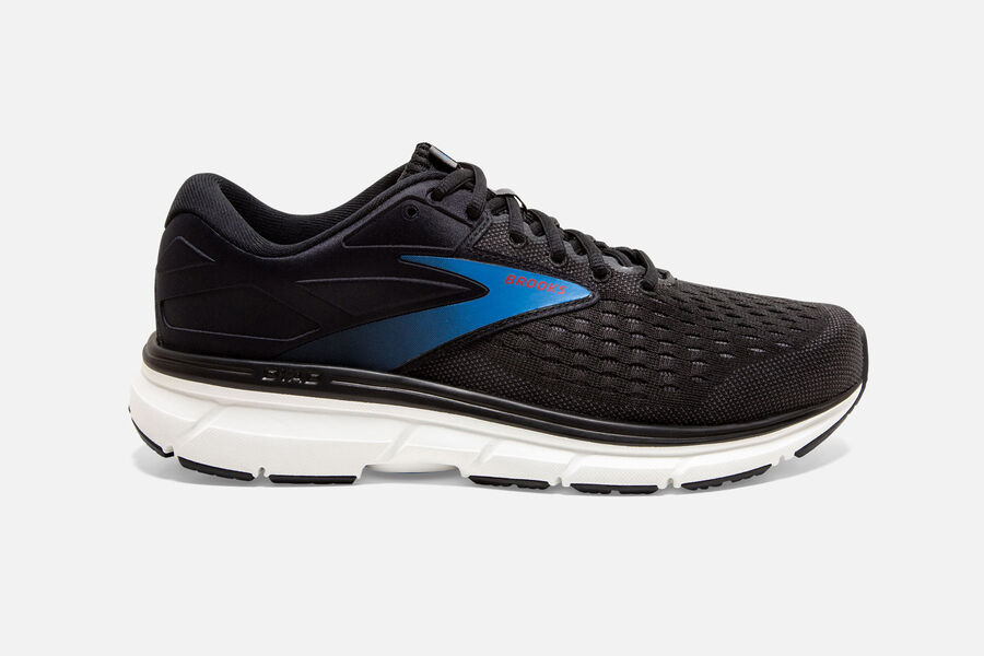 Brooks Running Shoes Mens Black/Blue - Dyad 11 Road - 5439-UHBQS